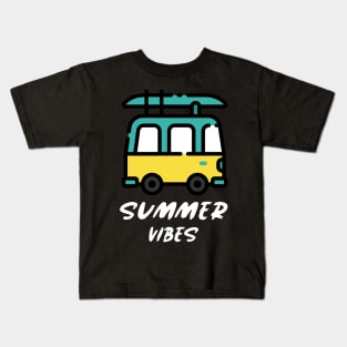 Summer Design- Summer Vibes- Travelling Kids T-Shirt